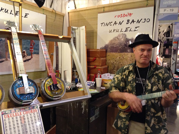 Ross Stuart makes tin can banjos and ukuleles that sound fantastic. You won't find anything this original at the mall.